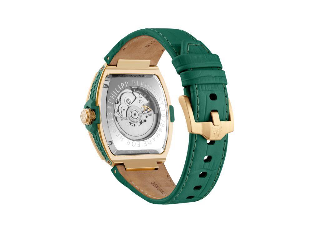 Philipp Plein The Skeleton Baguetes Automatik Uhr, Grün, 44 mm, PWJHA0226