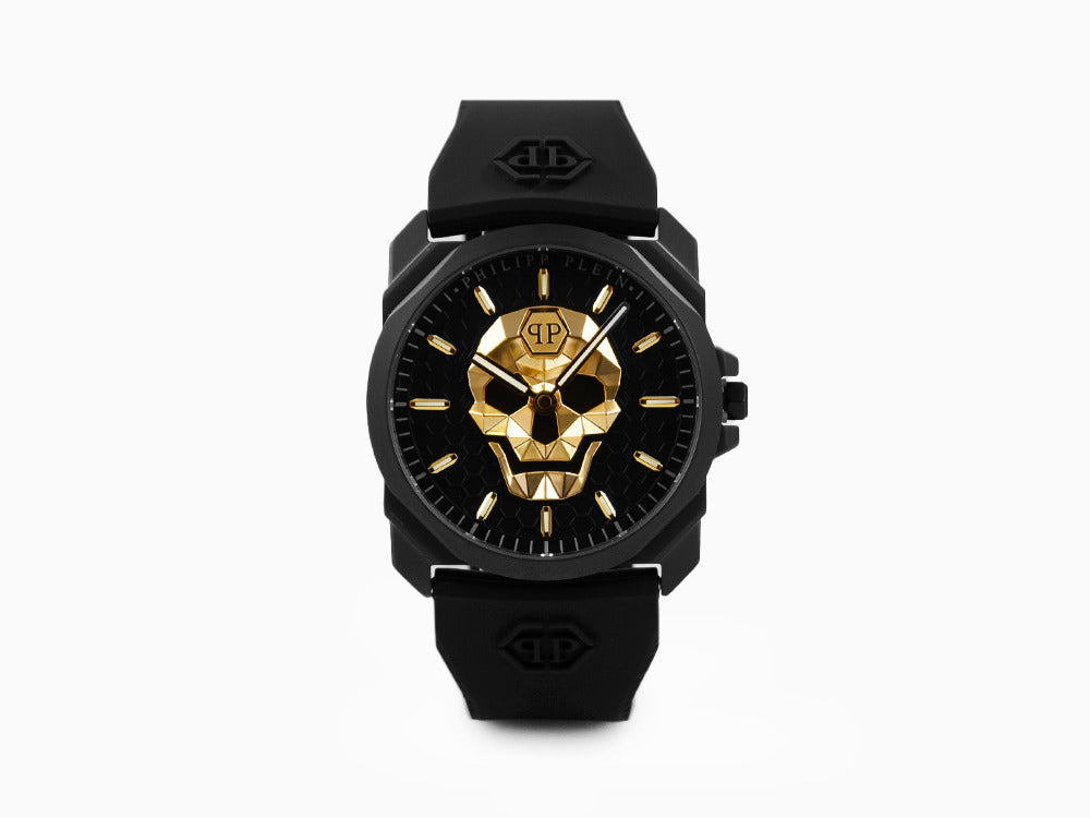 Philipp Plein The Skull King Quartz Uhr, PVD, Schwarz, 40 mm, PWLAA0322