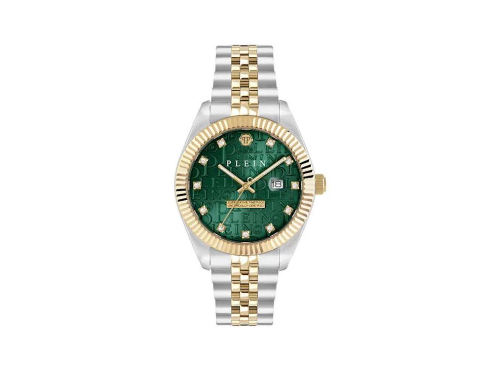 Philipp Plein Superlative Date Quarz Uhr, Grün, 41 mm, PWMFA0325