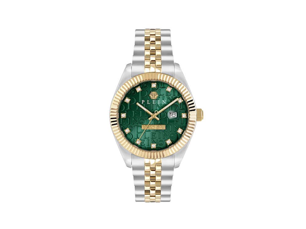 Philipp Plein Superlative Date Quarz Uhr, Grün, 41 mm, PWMFA0325