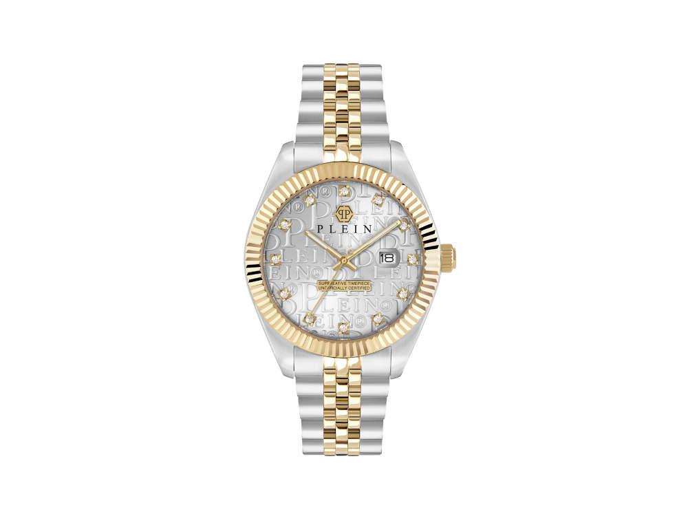 Philipp Plein Superlative Date Quarz Uhr, Grau, 41 mm, PWMFA0425