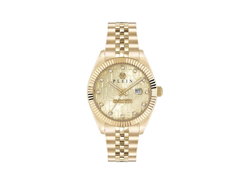 Philipp Plein Superlative Date Quarz Uhr, Gold, 41 mm, PWMFA0525