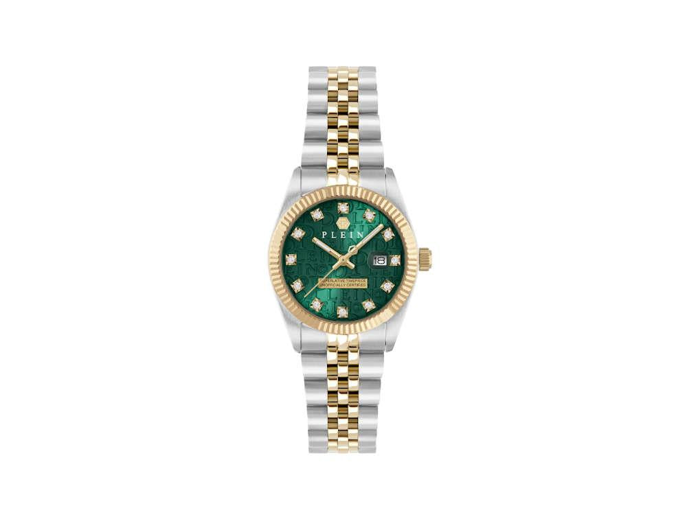 Philipp Plein Date Superlative Quarz Uhr, Grün, 28 mm, PWNFA0325