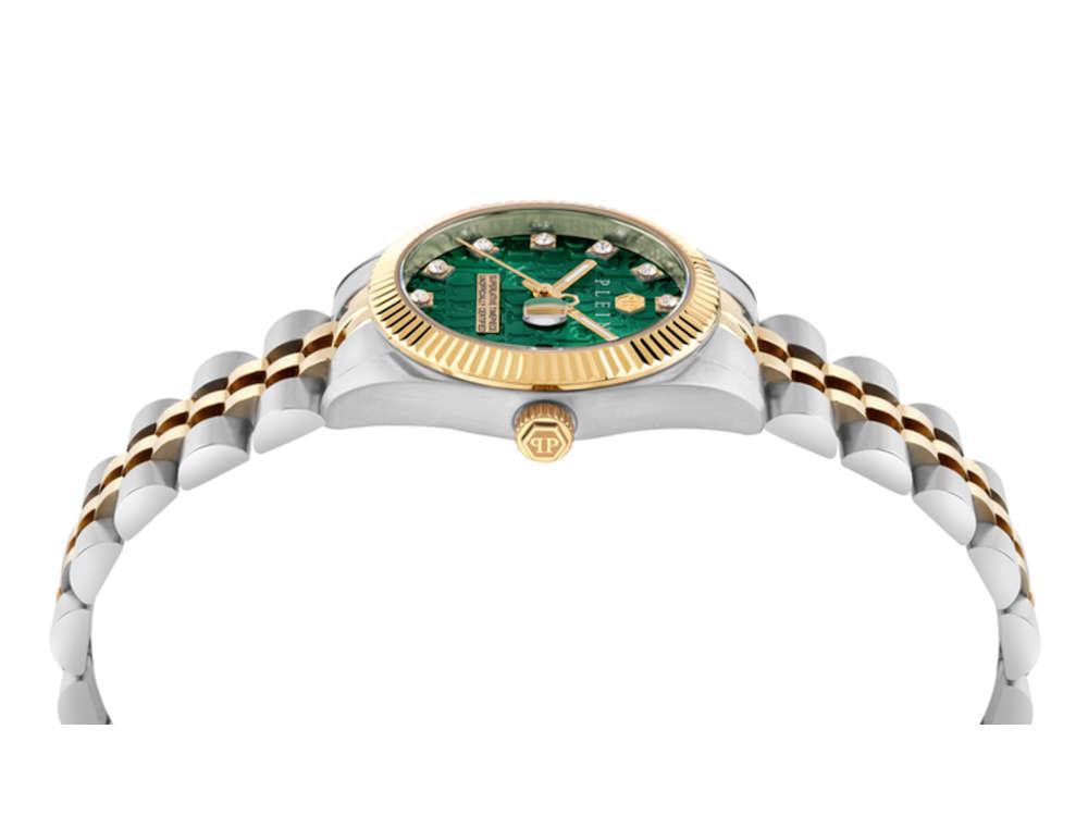 Philipp Plein Date Superlative Quarz Uhr, Grün, 28 mm, PWNFA0325