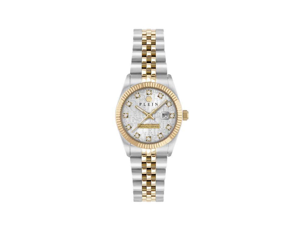 Philipp Plein Date Superlative Quartz Uhr, Grau, 28 mm, PWNFA0425