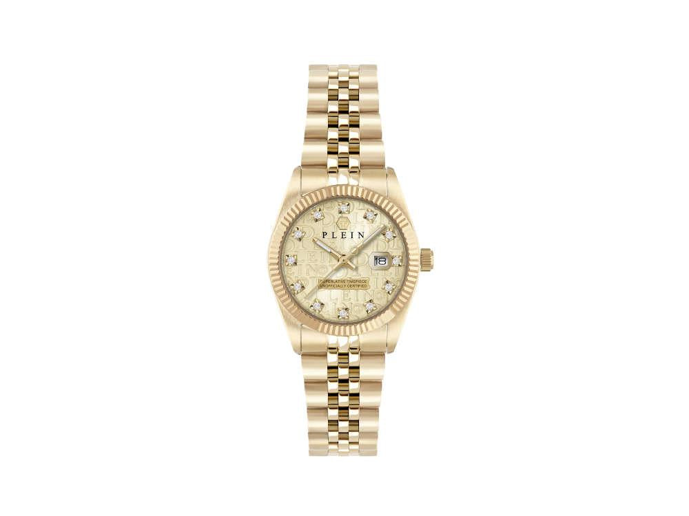 Philipp Plein Date Superlative Quartz Uhr, Golden, 28 mm, PWNFA0525
