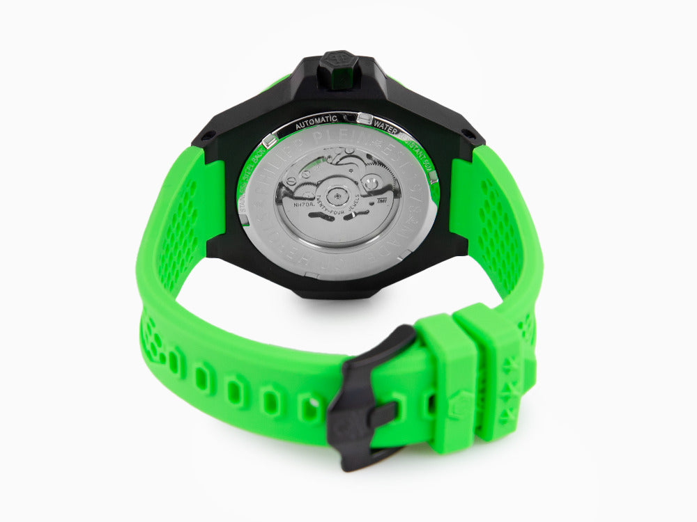 Philipp Plein Skeleton Royal Automatik Uhr, PVD, Schwarz, 46 mm, PWPFA0624