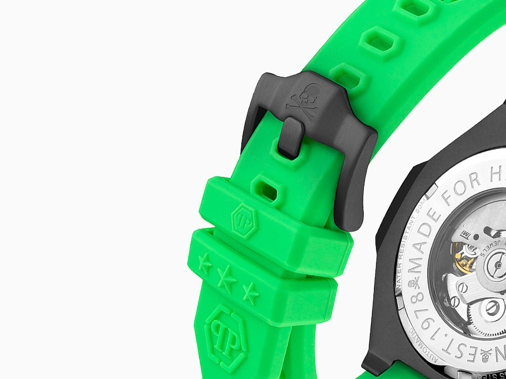 Philipp Plein Skeleton Royal Automatik Uhr, PVD, Schwarz, 46 mm, PWPFA0624