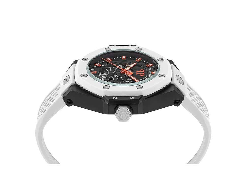 Philipp Plein Skeleton Royal Automatik Uhr, PVD, Schwarz, 46 mm, PWPFA0724