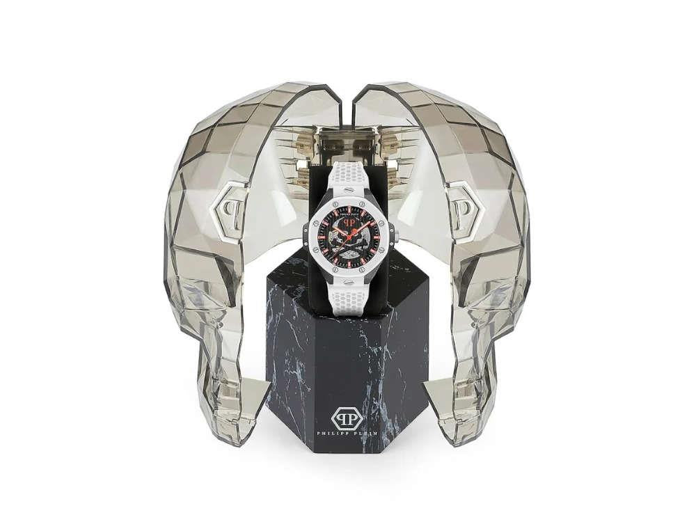 Philipp Plein Skeleton Royal Automatik Uhr, PVD, Schwarz, 46 mm, PWPFA0724