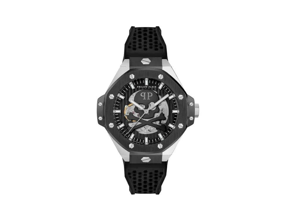 Philipp Plein Skeleton Royal Automatik Uhr, Schwarz, 46 mm, PWPFA0824