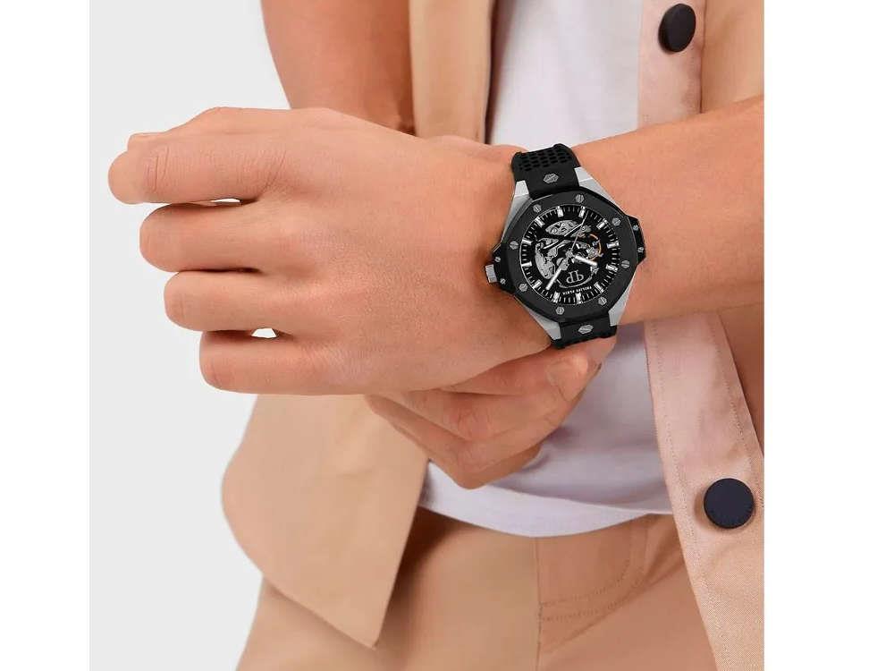 Philipp Plein Skeleton Royal Automatik Uhr, Schwarz, 46 mm, PWPFA0824