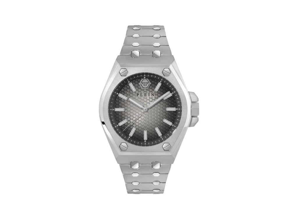 Philipp Plein Extreme Gent Quartz Uhr, Grau, 43 mm, Mineral Glas, PWPMA0124