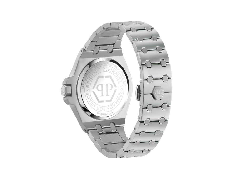 Philipp Plein Extreme Gent Quartz Uhr, Grau, 43 mm, Mineral Glas, PWPMA0124