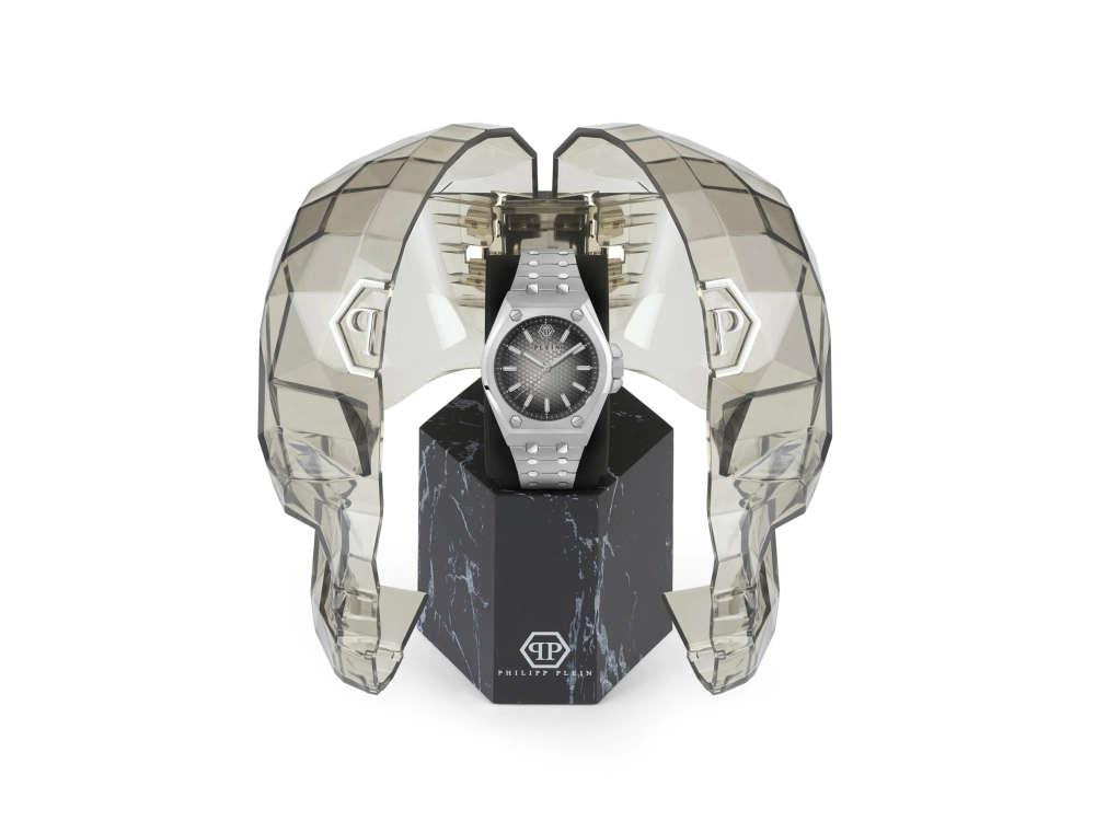 Philipp Plein Extreme Gent Quartz Uhr, Grau, 43 mm, Mineral Glas, PWPMA0124