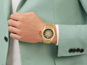 Philipp Plein Extreme Gent Quartz Uhr, PVD Gold, Braun, 43 mm, PWPMA0324