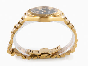 Philipp Plein Date Superlative Quartz Uhr, PVD Gold, Schwarz, 42 mm, PWPNA0424