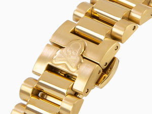 Philipp Plein Date Superlative Quartz Uhr, PVD Gold, Schwarz, 42 mm, PWPNA0424