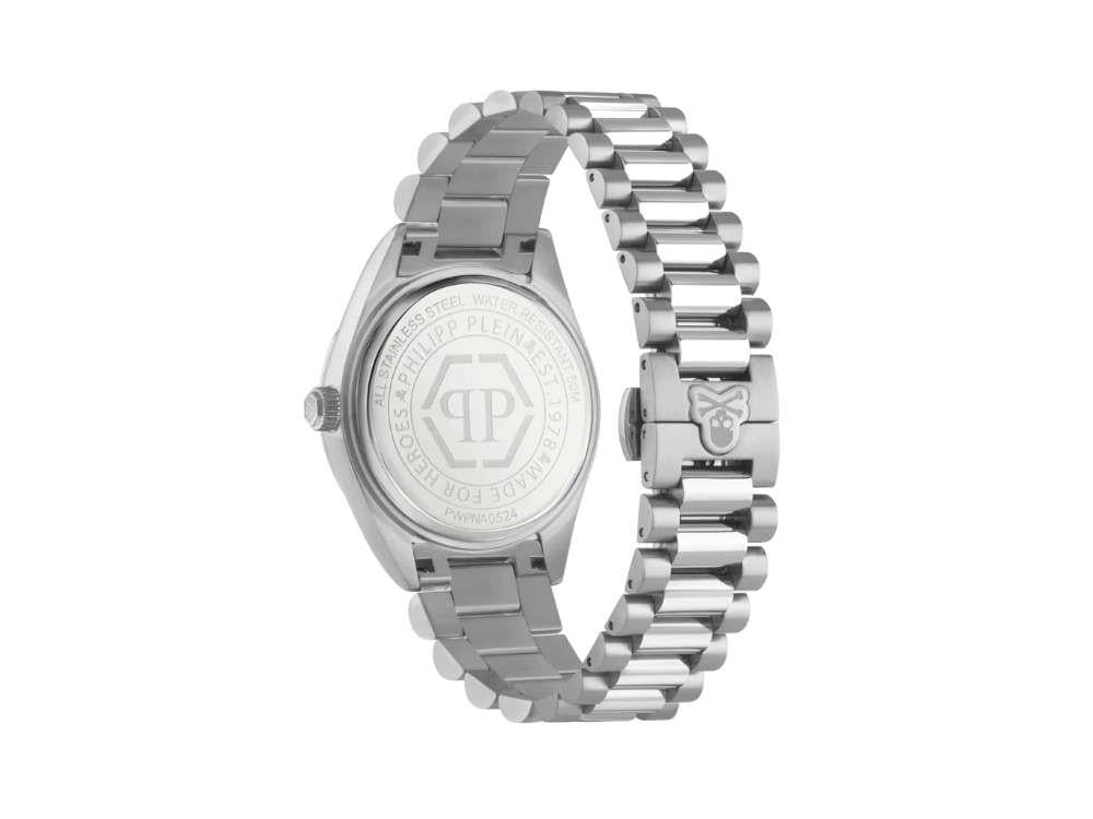 Philipp Plein Date Superlative Quartz Uhr, Blau, 42 mm, Mineral Glas, PWPNA0524