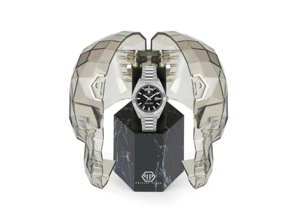Philipp Plein Date Superlative Quartz Uhr, Schwarz, 42 mm, PWPNA0824