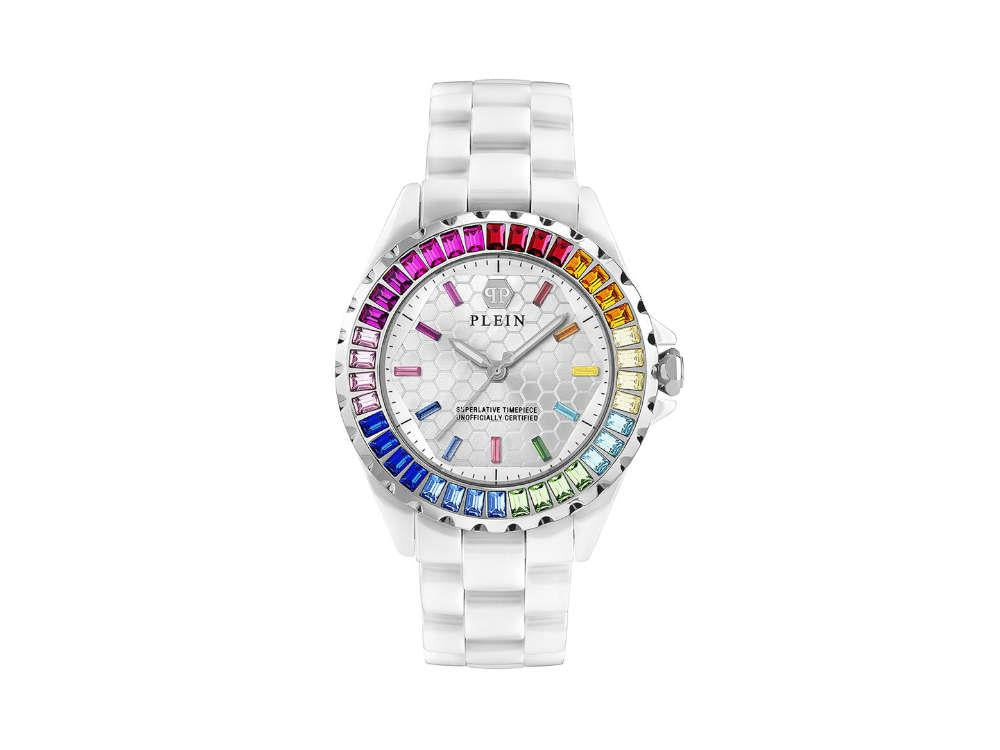 Philipp Plein Heaven Quartz Uhr, Keramisch, Weiss, 38 mm, PWPPA0124