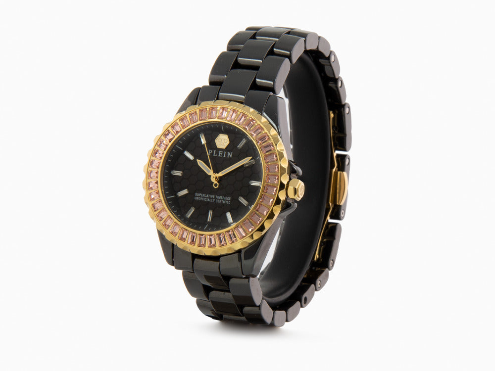 Philipp Plein Heaven Quartz Uhr, Keramisch, Schwarz, 38 mm, PWPPA0324