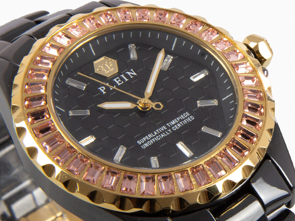 Philipp Plein Heaven Quartz Uhr, Keramisch, Schwarz, 38 mm, PWPPA0324