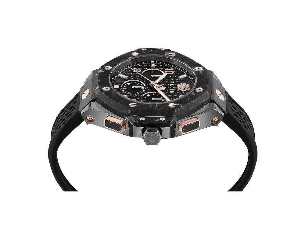 Philipp Plein Chrono Royal Quartz Uhr, PVD, Schwarz, 46 mm, PWPRA0524