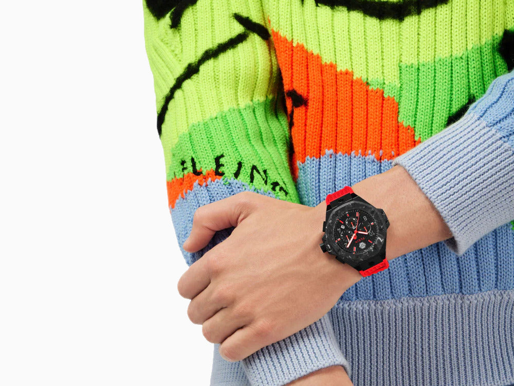 Philipp Plein Chrono Royal Quartz Uhr, PVD, Schwarz, 46 mm, PWPRA0724