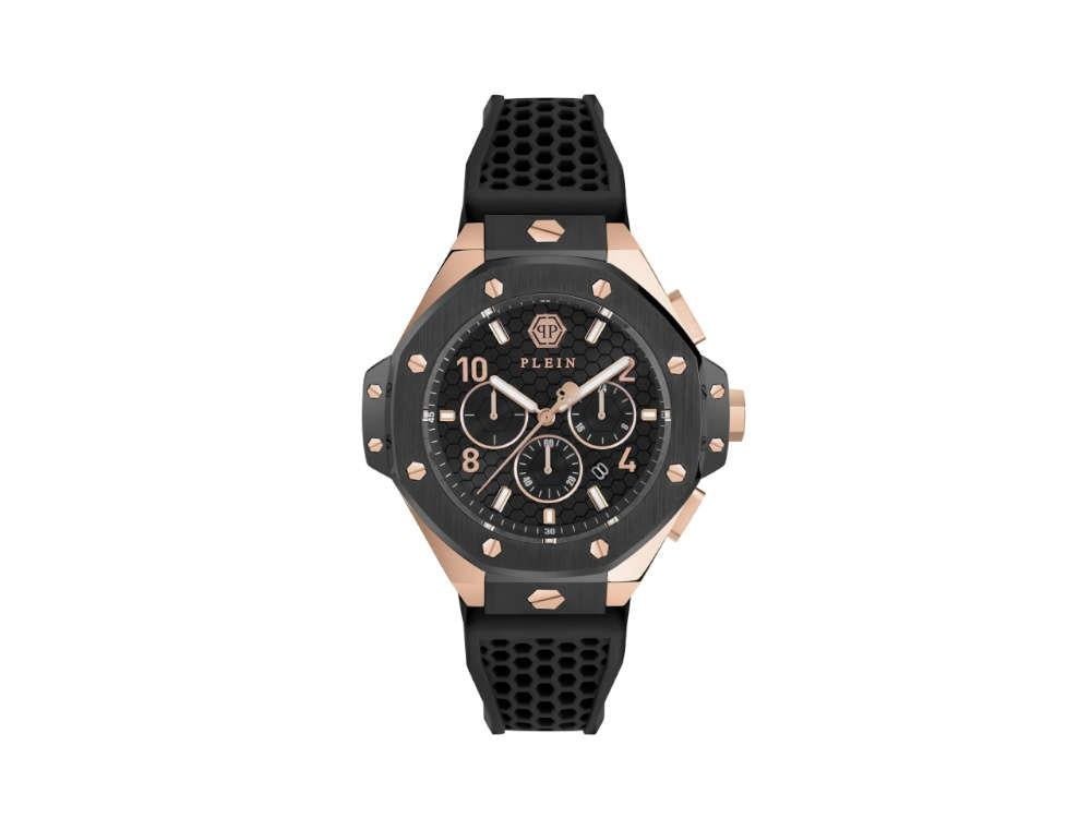 Philipp Plein Chrono Royal Quartz Uhr, Schwarz, 46 mm, Mineral Glas, PWPRA0824