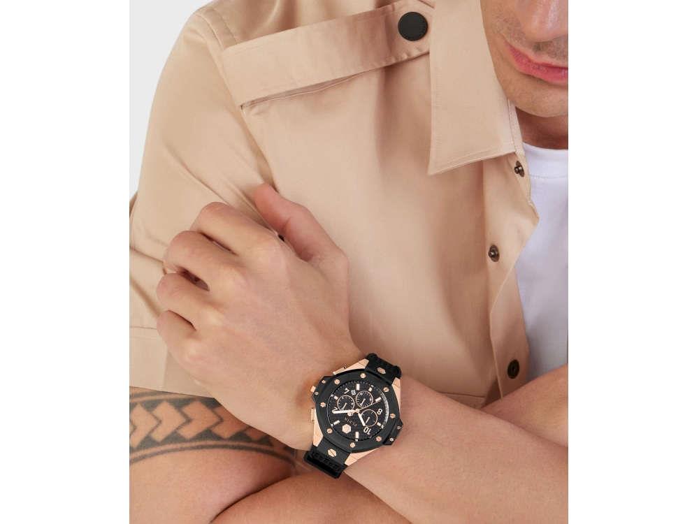 Philipp Plein Chrono Royal Quartz Uhr, Schwarz, 46 mm, Mineral Glas, PWPRA0824