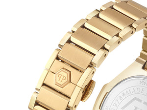 Philipp Plein Plein Chrono Royal Quartz Uhr, PVD Gold, Schwarz, 42 mm, PWPSA0424