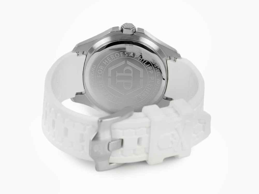 Philipp Plein Lady Quartz Uhr, Weiss, 38 mm, Mineral Glas, PWTAA0223