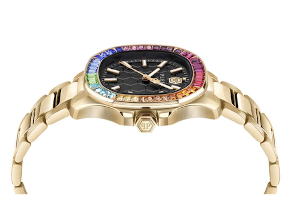 Philipp Plein Spectre Lady Quartz Uhr, Schwarz, 38 mm, PWTAA1224