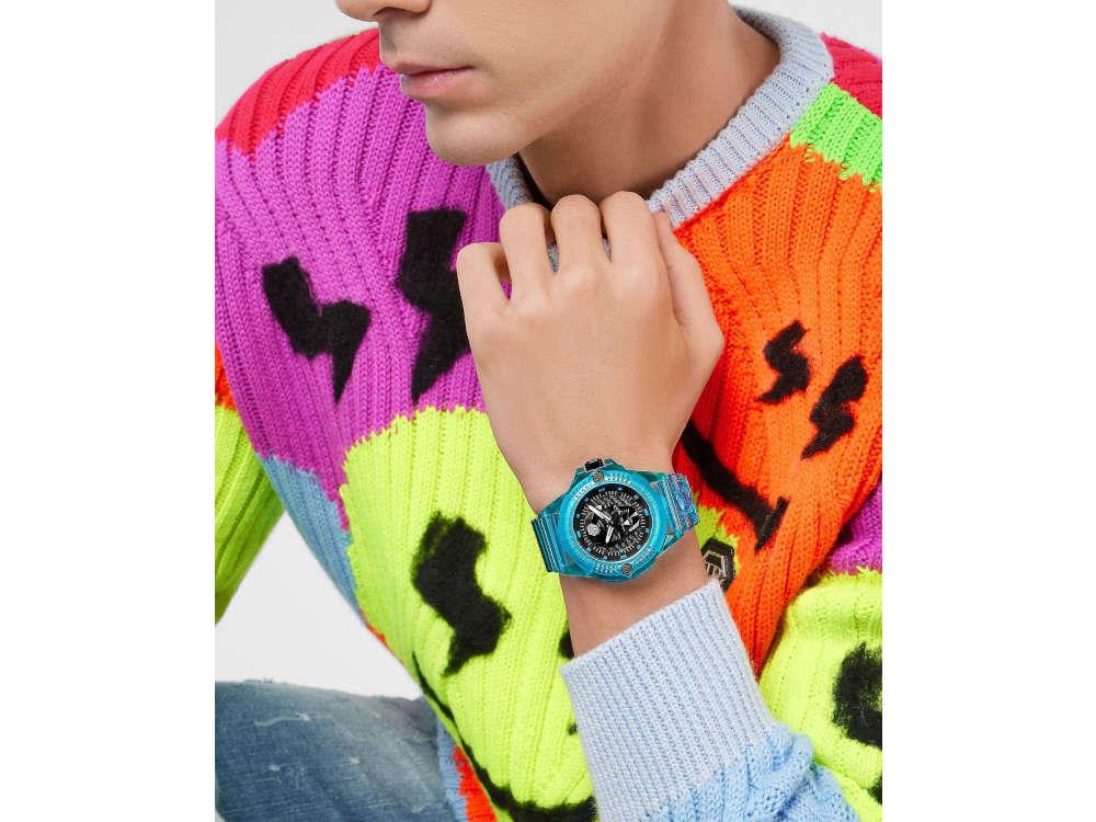 Philipp Plein The Skull Scuba Duba Quartz Uhr, PVD, Schwarz, 44 mm, PWWAA0724