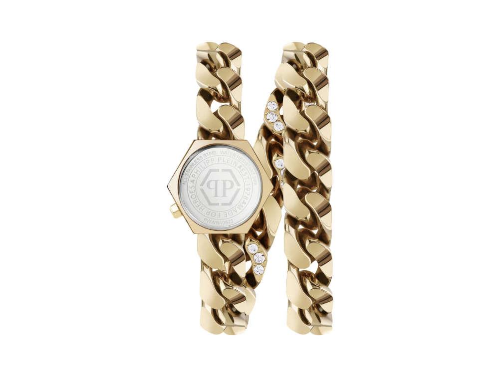 Philipp Plein The Hexagon Groumette Lady Quartz Uhr, Golden, 28 mm, PWWBA0523