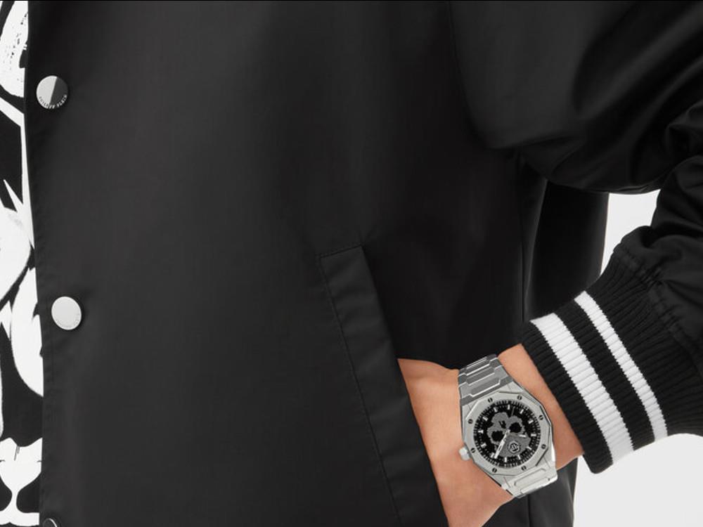 Philipp Plein Plein Deluxe Quartz Uhr, Schwarz, 44 mm, PWWGA0126