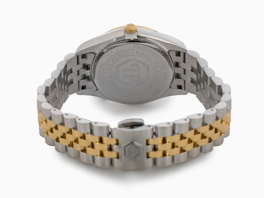 Philipp Plein Date Superlative Quartz Uhr, PVD Gold, Grün, 34 mm, PWYAA0523