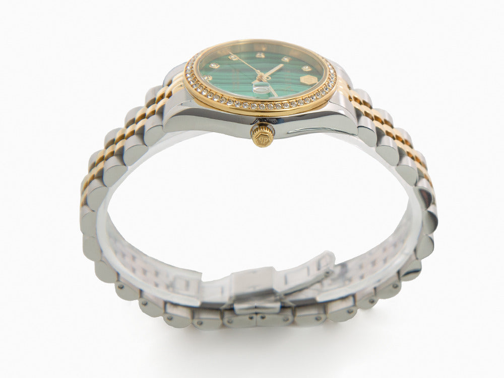 Philipp Plein Date Superlative Quartz Uhr, PVD Gold, Grün, 34 mm, PWYAA0523