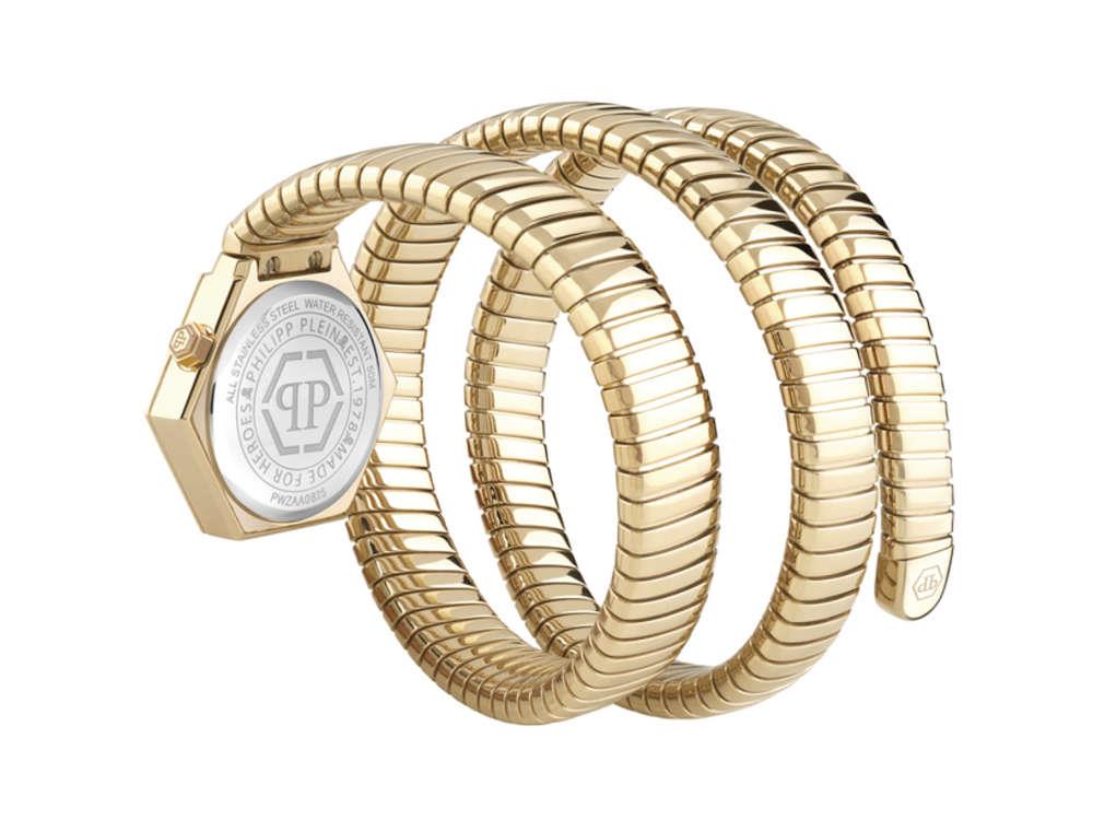 Philipp Plein Snake Hexagon Quartz Uhr, Blau, 28 mm, PWZAA0825