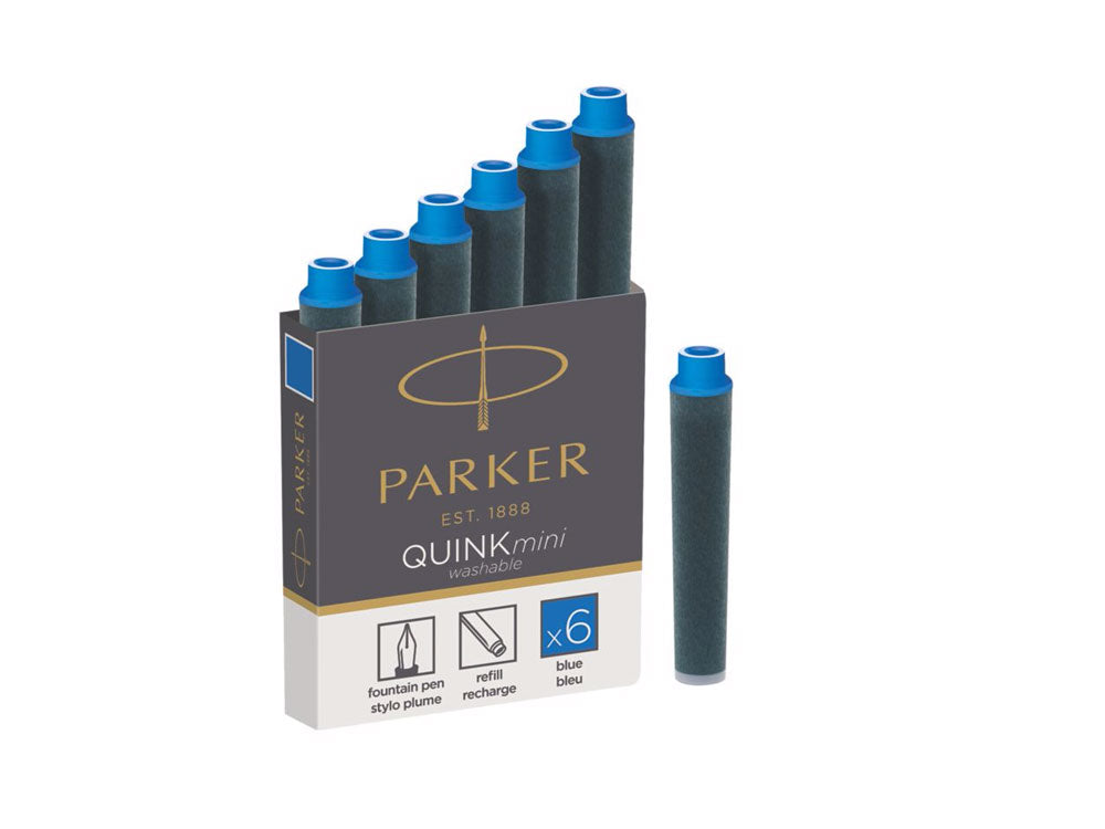 Parker Tintenpatronen, Mini, 6 Einheiten, Blau, 1950409