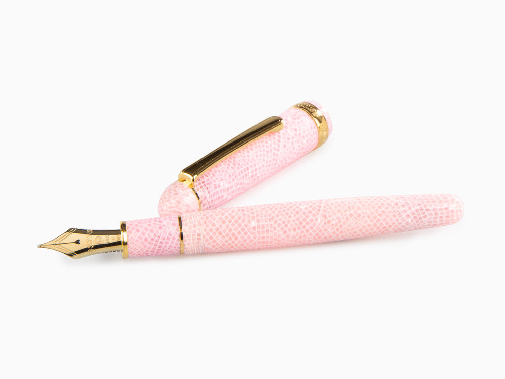 Platinum Celluloid Füllfederhalter Sakura , Vergoldete Beschläge