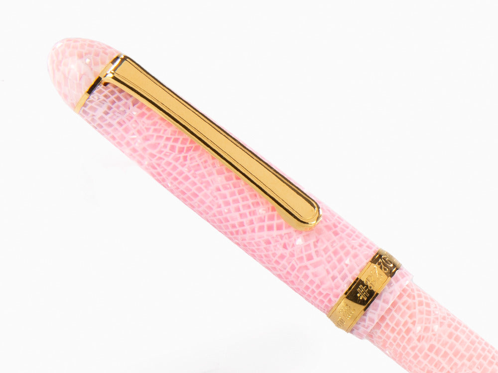 Platinum Celluloid Füllfederhalter Sakura , Vergoldete Beschläge