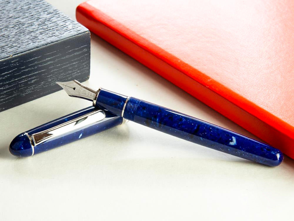 Platinum Celluloid Füllfederhalter Midnight Ocean, Rhodinierte Beschläge