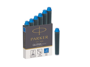Parker Tintenpatronen, Mini, 6 Einheiten, Blau, 1950409