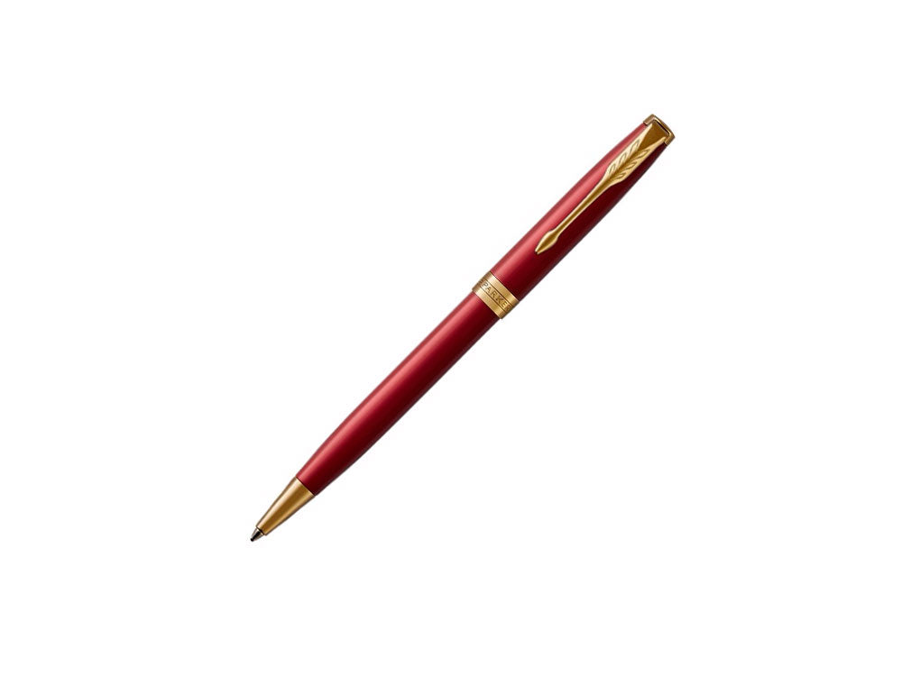 Parker Sonnet Kugelschreiber, Lack, Vergoldete Beschläge, Rot, 1931476