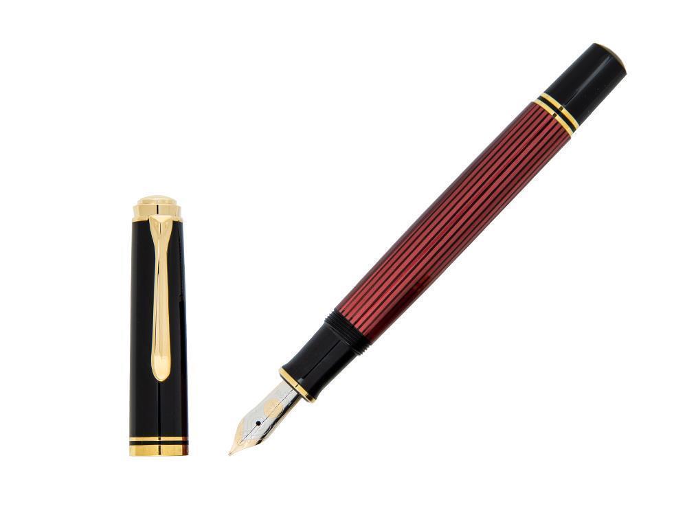Pelikan Füllfederhalter Souverän M 600 - Schwarz Rot, 928697