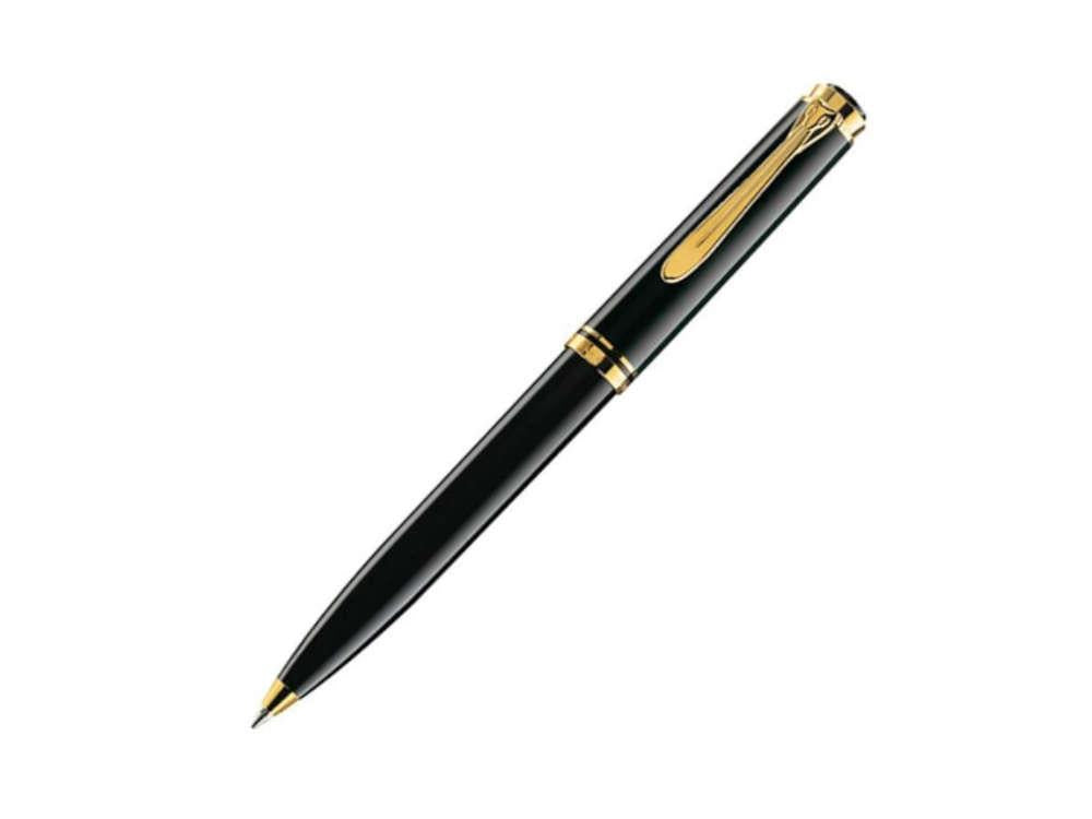 Pelikan K800 Kugelschreiber, Schwarzes Edelharz, Vergoldete Beschläge,996983