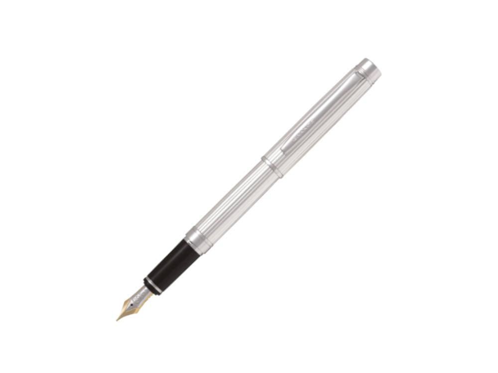 Pilot Grance Stripe Füllfederhalter, Rhodium, Silber, FGNZ-35SS-GS