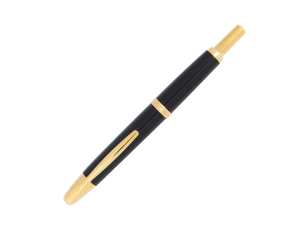 Pilot Füllfederhalter "Capless", Schwarz, Gold, FK-1500-AU-BLACK